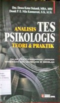 Analisis tes psikologis; teori & praktik