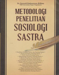 Metodologi Penelitian Sosiologi Sastra